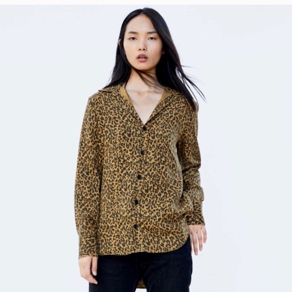 Zara Woman Punk Leopard shirt - Picture 2 of 2